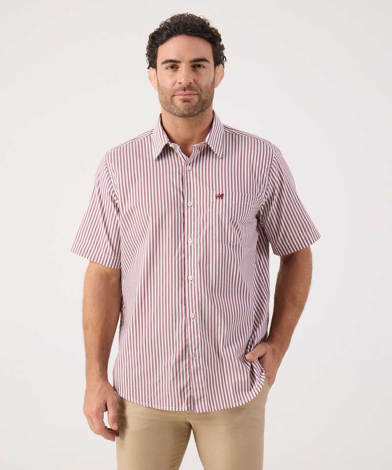 Camisa A Rayas Con Bolsillo 